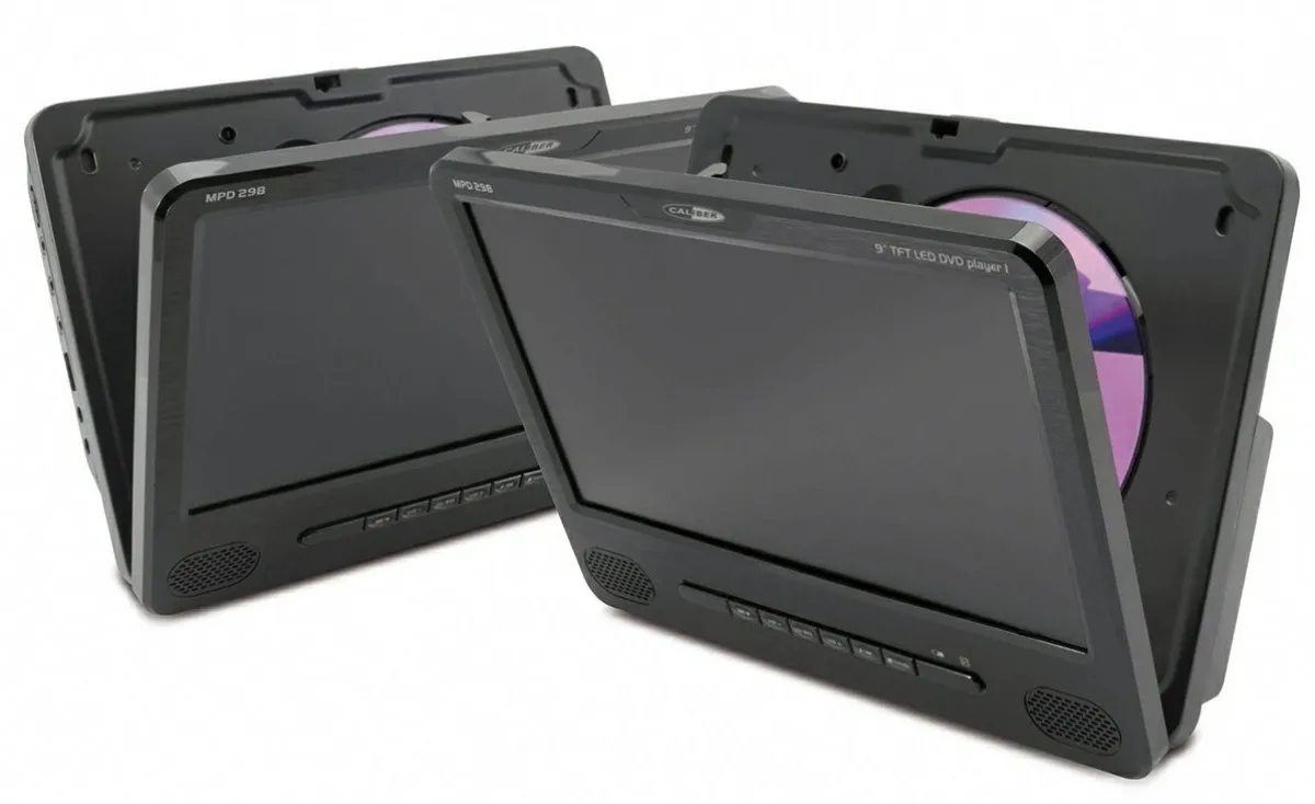 Caliber MPD298 Set von 2 DVD-Playern - 9 Zoll - Schwarz< Fernseher
