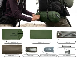 Naturehike Cloud Up 3 PRO Zelt – Grün< Trekkingzelte|Zelt 3 Personen