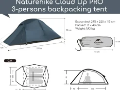 Naturehike Trekkingzelte|Zelt 3 Personen^Cloud Up 3 PRO Zelt