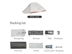 Naturehike Trekkingzelte|Zelt 1 Personen^Cloud Up 1 PRO Zelt - Weiß