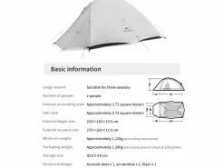 Naturehike Cloud Up 2 Ultra Light Trekkingzelt - White< Trekkingzelte|Zelt 2 Personen