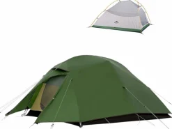 Naturehike 3 Personen Kuppelzelte|Trekkingzelte^Cloud Up 3 Upgraded leichte Zelt - Green