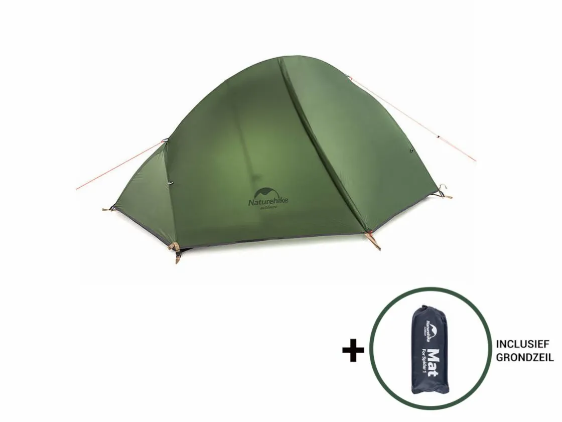 Naturehike Trekkingzelte|Zelt 1 Personen-Spider 1-Personen-Zelt – Grün