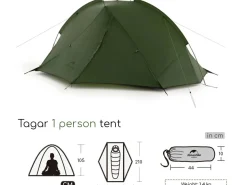 Naturehike Trekkingzelte|Zelt 1 Personen^Tagar 1-Personen-Zelt - Grün