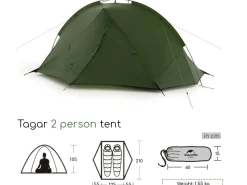 Naturehike Tagar 2-Personen-Zelt - Grün< Trekkingzelte|Zelt 2 Personen