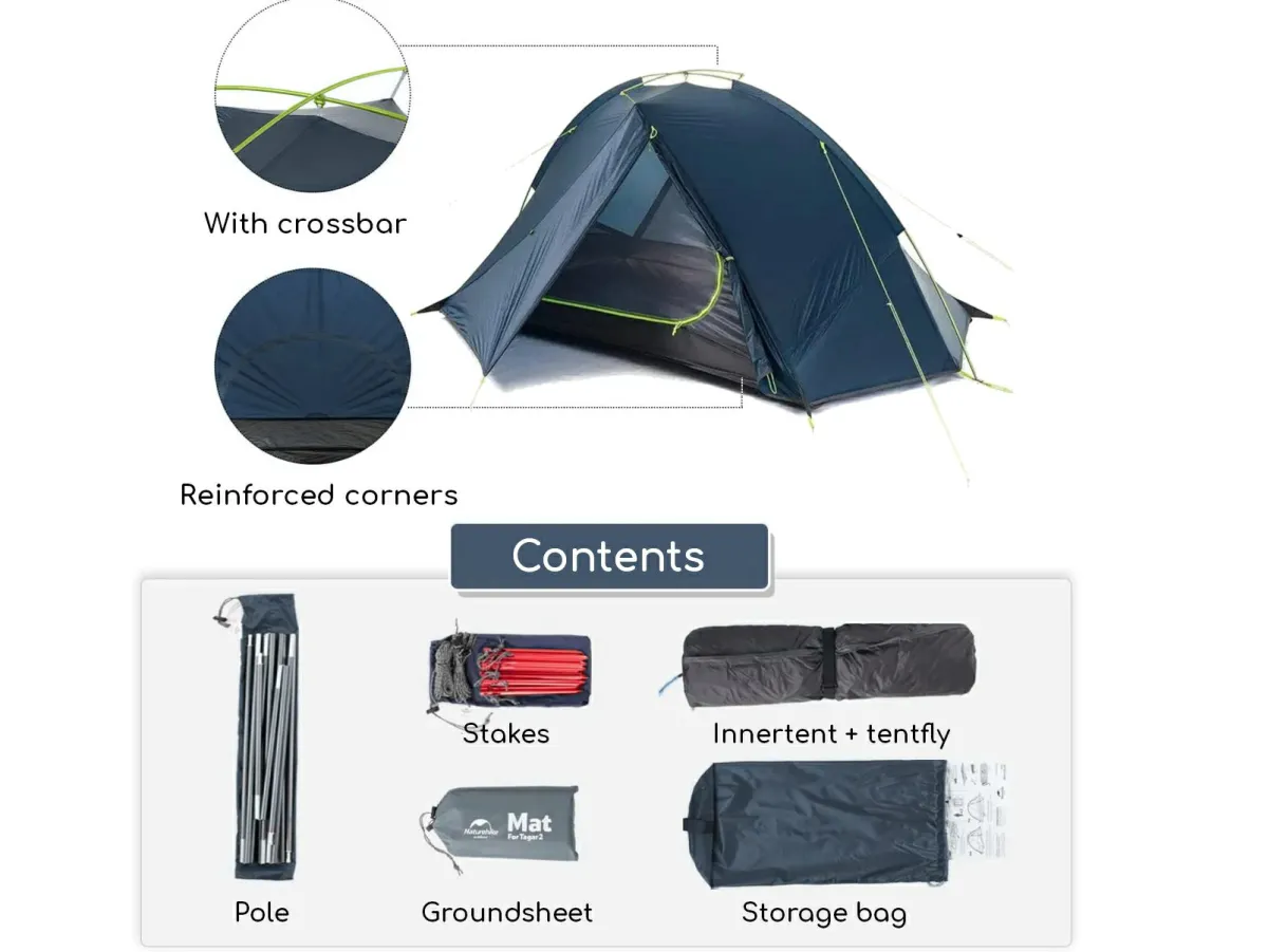 Naturehike Tagar 1-Personen-Zelt – Blau< Trekkingzelte|Zelt 1 Personen