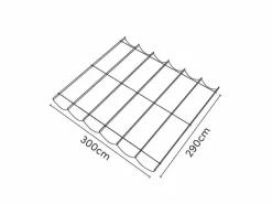NC Outdoor Sonnensegel|Sonnensegel^2,9 x 3,0 Harmonika Schattentuch - Off-white