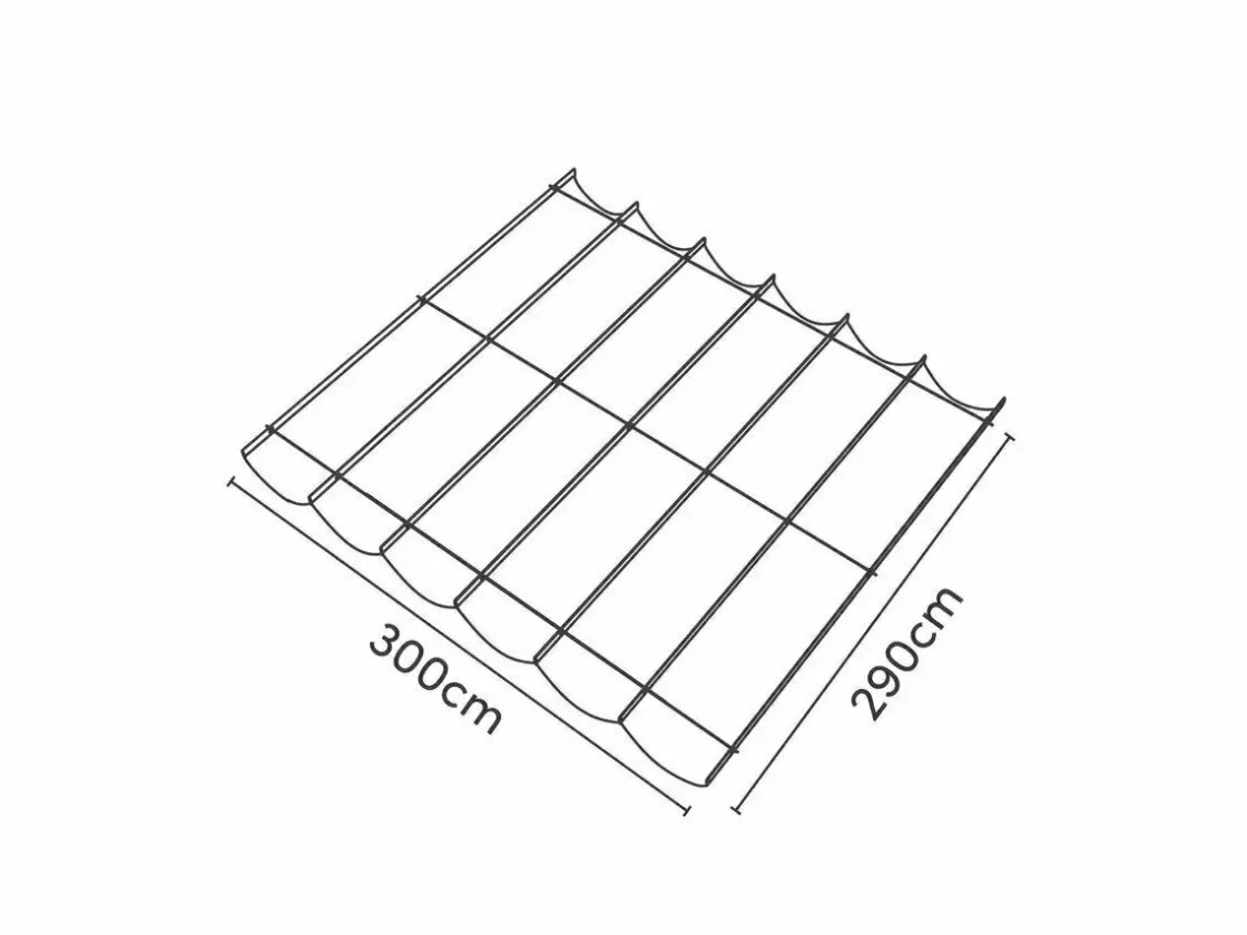 NC Outdoor Sonnensegel|Sonnensegel^2,9 x 3,0 Harmonika Schattentuch - Off-white