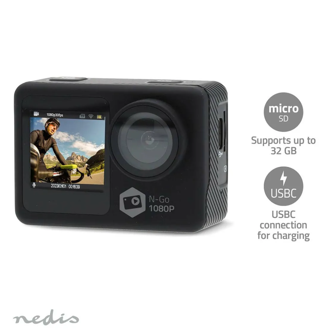 Nedis Kamerasysteme-ACAM31BK Action Cam