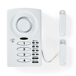 Nedis Alarmanlagen|Alarmanlagen^ALRMD30WT Tür- und Fensteralarm mit Sirene - Weiss