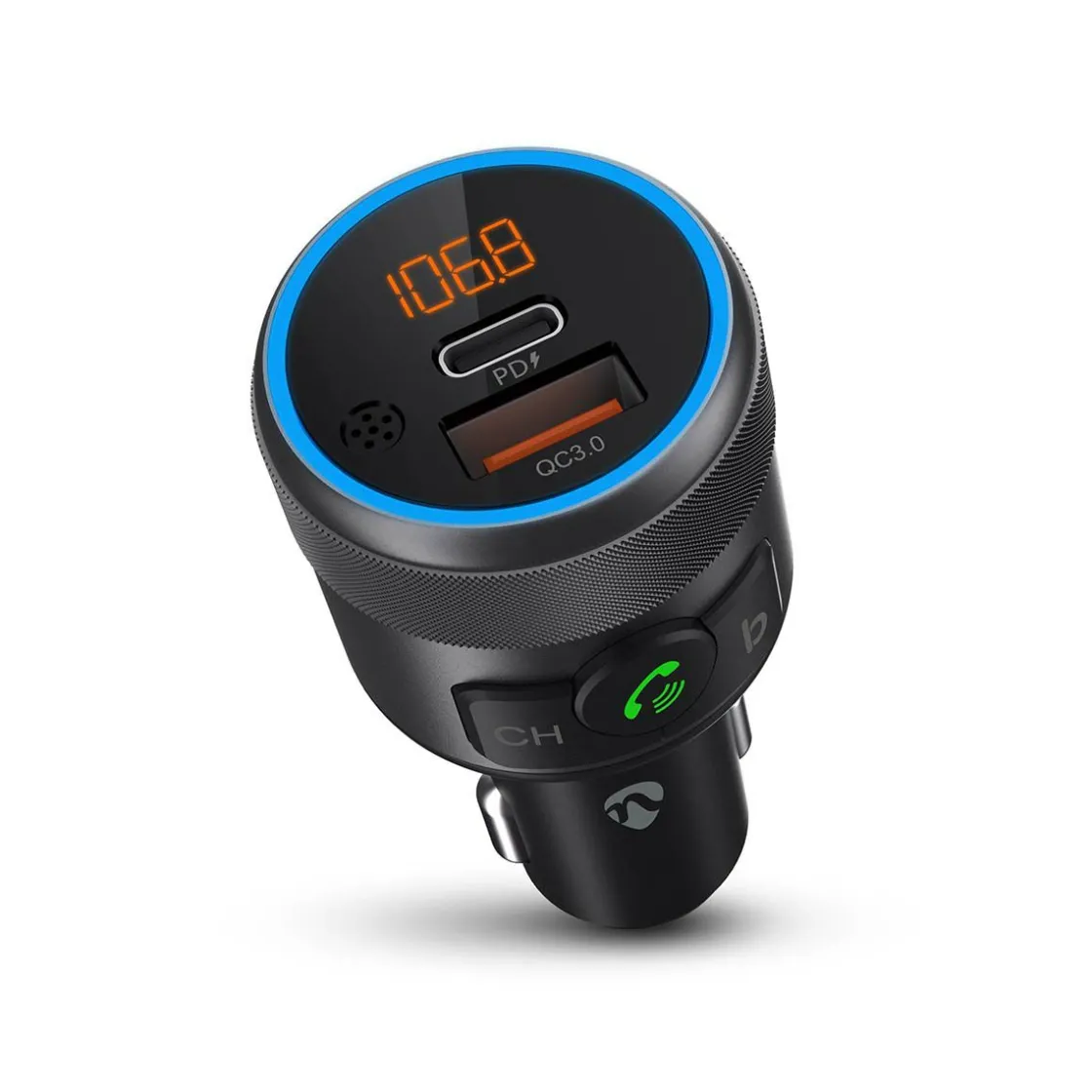 Nedis Chassiszubehör-CATR3024BK Kfz Audio FM Transmitter - Schwarz