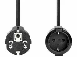 Nedis Schuko Verlängerungskabel^CEGL10200BK20 2 Meter Verlängerungskabel - Black