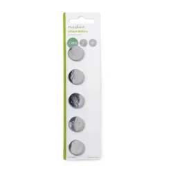 Nedis CR2032 Lithium-Knopfzellenbatterie - Set von 5< Kleinbatterien