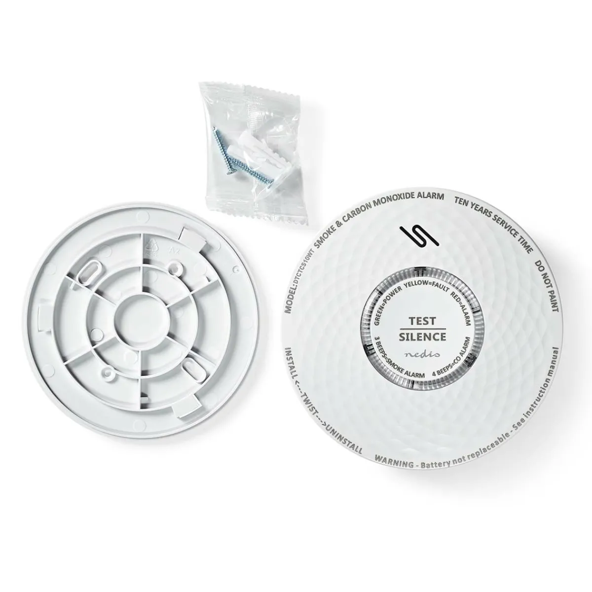 Nedis DTCTCS10WT Smoke & Kohlenmonoxid-Alarm< Rauchmelder
