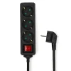 Nedis Schuko Steckdosen-ESOC350F2BK 3-Fach Steckdosenleiste - 5 Meter