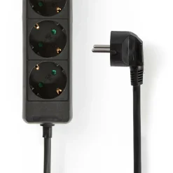 Nedis Schuko Steckdosen^ESOC350F1BK 3-Fach Steckdosenleiste - 5 Meter
