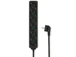 Nedis Schuko Steckdosen-ESOC615F1BK 6-Fach Steckdosenleiste - 1.5 Meter