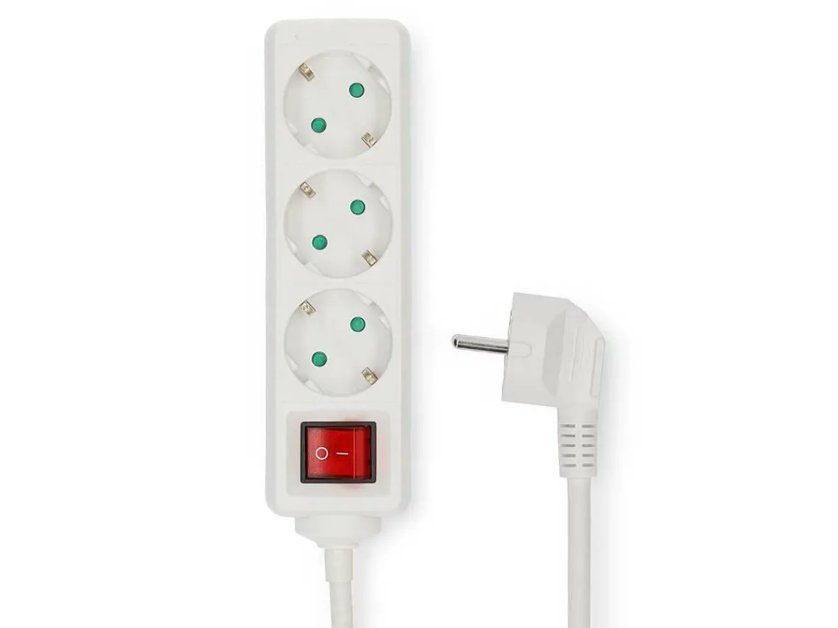 Nedis ESOC350F2WT 3-Fach Steckdosenleiste - 5 Meter< Schuko Steckdosen