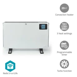 Nedis Elektroheizungen|Elektroheizungen-HTCO50WTW SmartLife Konvektionsheizgeräte - Weiss