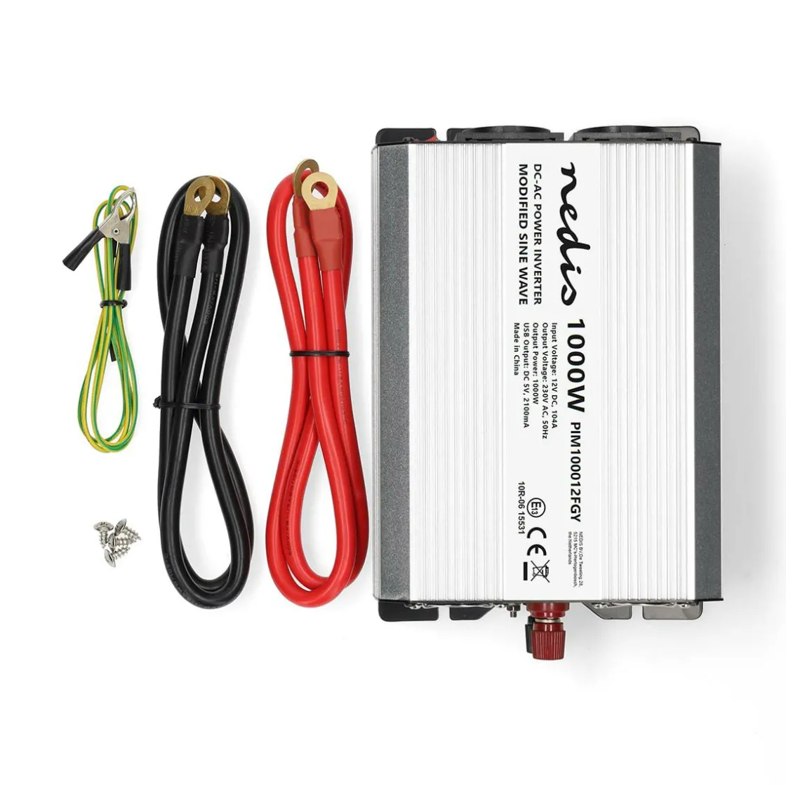 Nedis Wechselrichter-PIM100012FGY änderte Sinus-Wellen Power Inverter