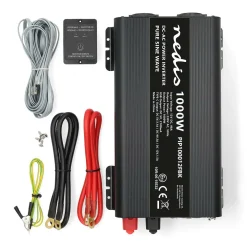 Nedis Wechselrichter^PIP100012FBK reine Sinus-Wellen Power Inverter