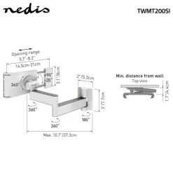 Nedis Elektro Zubehör^TWMT200SI Tablet Halterung - White