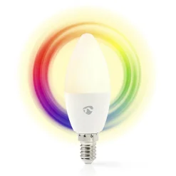 Nedis Innenraumbeleuchtung|Innenraumbeleuchtung-WIFILRC10E14 SmartLife Vollfärbige LED-Lampe