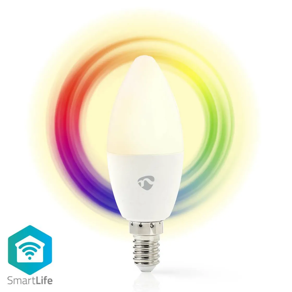 Nedis Innenraumbeleuchtung|Innenraumbeleuchtung-WIFILRC10E14 SmartLife Vollfärbige LED-Lampe