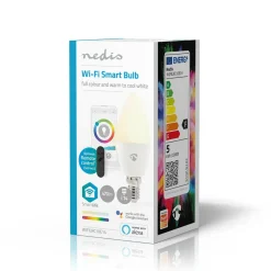 Nedis Innenraumbeleuchtung|Innenraumbeleuchtung-WIFILRC10E14 SmartLife Vollfärbige LED-Lampe