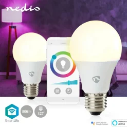 Nedis Innenraumbeleuchtung|Innenraumbeleuchtung-WIFILRC20E27 SmartLife Vollfärbige LED-Lampen