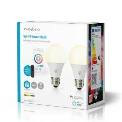 Nedis Innenraumbeleuchtung|Innenraumbeleuchtung-WIFILRC20E27 SmartLife Vollfärbige LED-Lampen