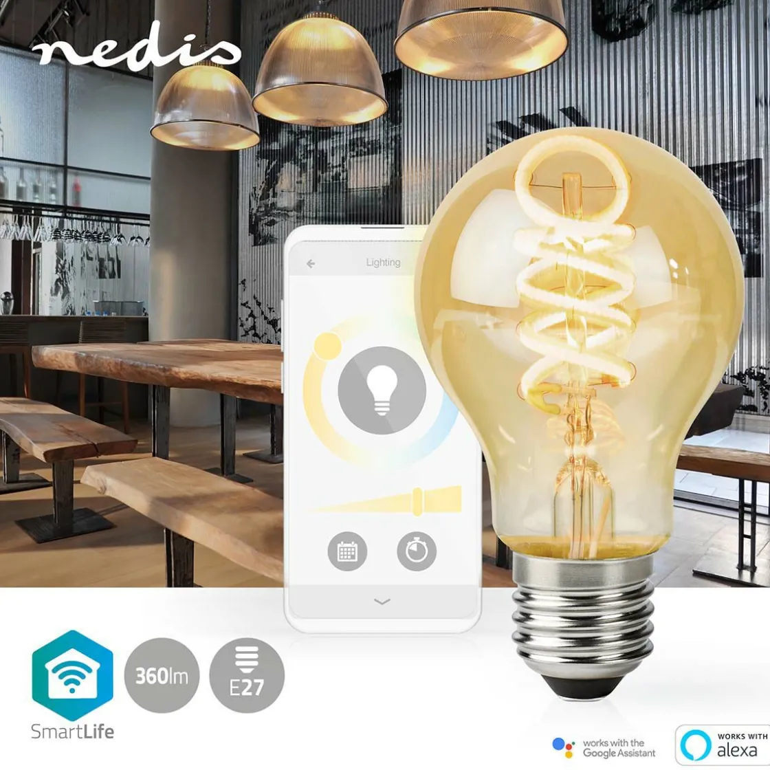 Nedis Innenraumbeleuchtung|Innenraumbeleuchtung^WIFILRT10A60 SmartLife LED Filament Lampe