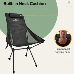 Needventure Faltstühle-® Campingstuhl mit hoher Nackenstütze