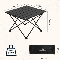 Needventure Rolltische^Tragbarer Campingtisch - 40 x 35 cm