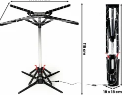 Markenlos Nexxt Elektrischer Drehwäschetrockner - 17 Meter< Wäschespinnen