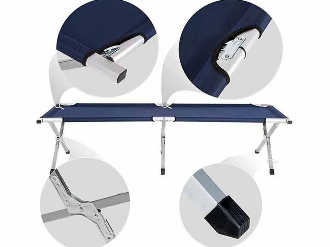 Markenlos Feldbetten^NordFalk XL 190 x 64 cm Feldbett - Blue