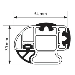 Nordrive Dachgepäckträger-2 Alu-Dachträger - VW Transporter T5 2003 - 2015