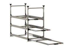 Markenlos Heckauszüge^Nova Racks Serie M 3 Ebenen Seitenauszug - 40x90x112 cm