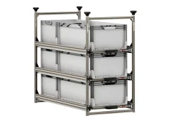 Markenlos Heckauszüge^Nova Racks Serie M 3 Ebenen Seitenauszug - 40x90x122 cm
