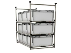 Markenlos Heckauszüge^Nova Racks Serie M 3 Ebenen Seitenauszug - 60x120x112 cm