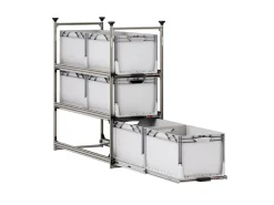 Markenlos Heckauszüge^Nova Racks Serie M 3 Ebenen Seitenauszug 40x120x132 cm