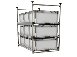 Markenlos Nova Racks Serie M 3 Ebenen Seitenauszug - 60x120x122 cm< Heckauszüge
