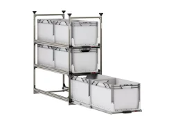 Markenlos Nova Racks Serie M 3 Ebenen Seitenauszug 40x120x122 cm< Heckauszüge