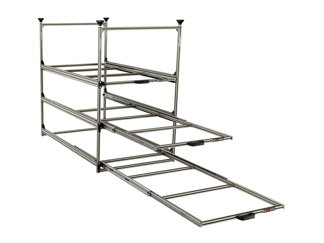Markenlos Heckauszüge-Nova Racks Serie M 3 Ebenen Seitenauszug - 60x120x132 cm
