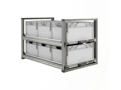 Markenlos Nova Racks Serie V 2 Ebenen Heckauszug - 40x90x55 cm< Heckauszüge