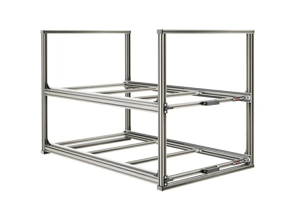 Markenlos Heckauszüge-Nova Racks Serie V 2 Ebenen Heckauszug - 60x120x75 cm