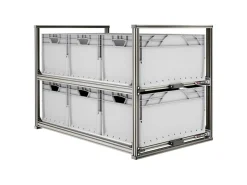 Markenlos Heckauszüge-Nova Racks Serie V 2 Ebenen Heckauszug - 60x120x75 cm