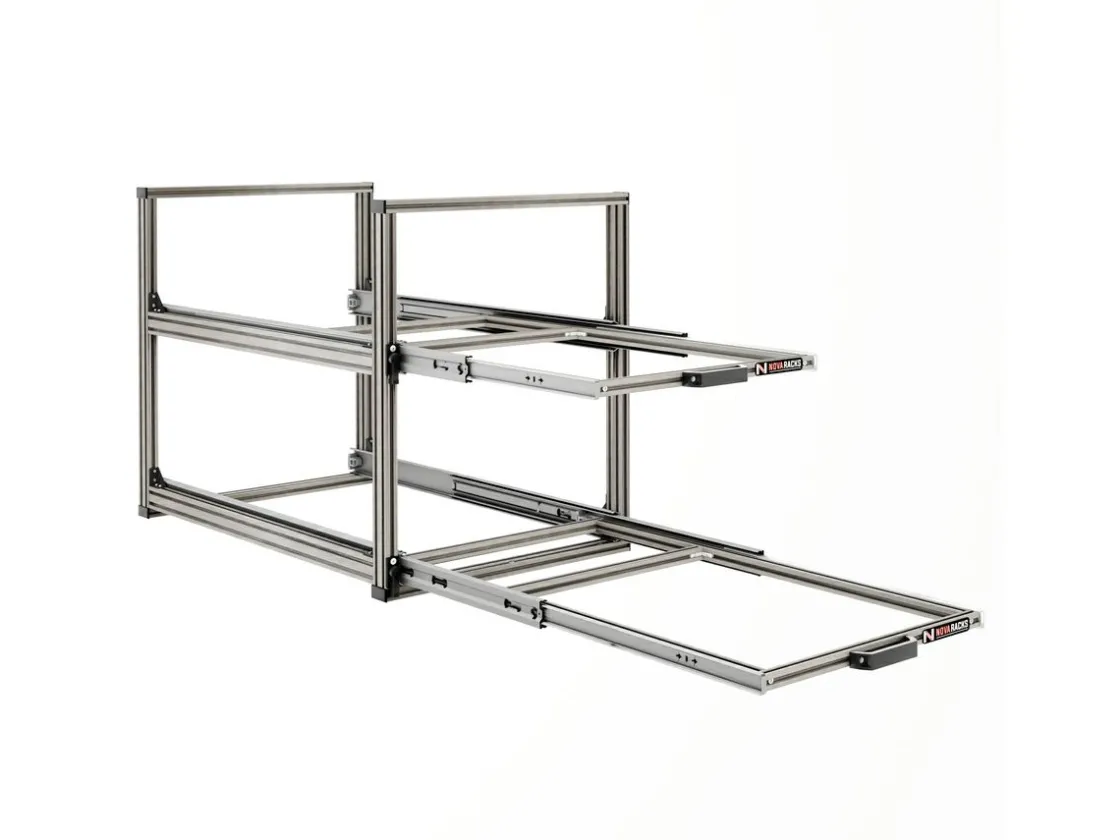 Markenlos Heckauszüge-Nova Racks Serie V 2 Ebenen Heckauszug - 40x90x65 cm