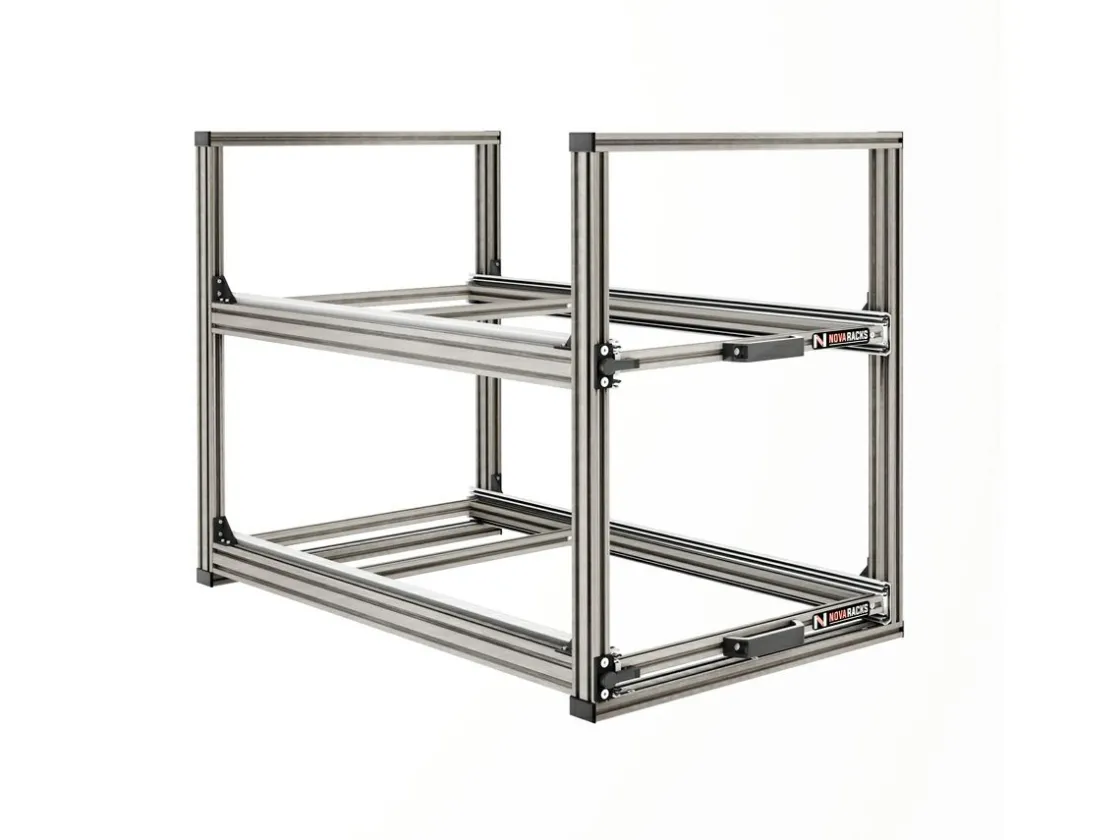 Markenlos Heckauszüge-Nova Racks Serie V 2 Ebenen Heckauszug - 40x90x65 cm