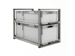 Markenlos Heckauszüge-Nova Racks Serie V 2 Ebenen Heckauszug - 40x90x65 cm